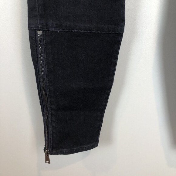 Ann Taylor Dark Wash Skinny Jeans Ankle Zip 4 - Picture 3 of 10